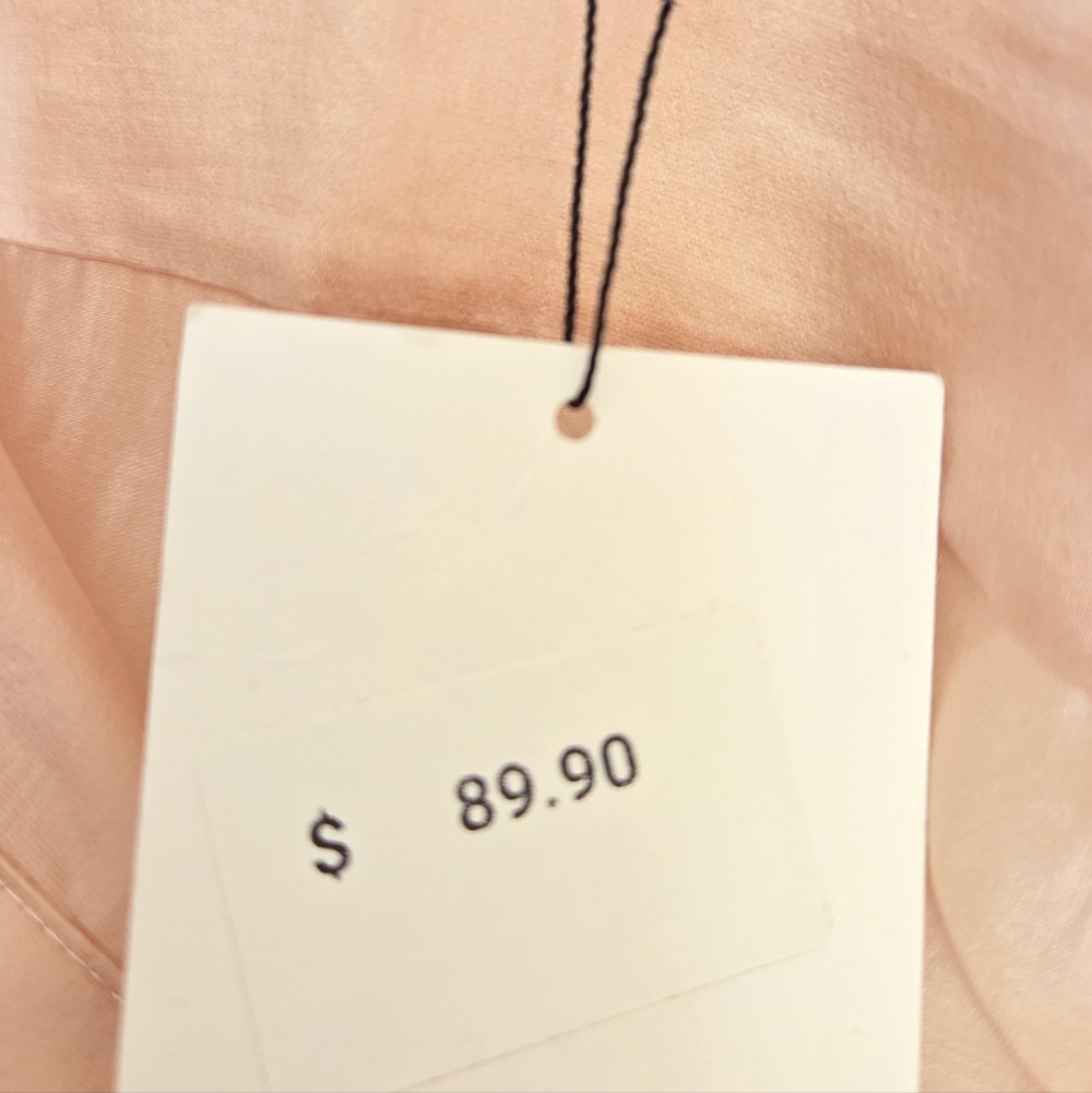 ZARA ZW Collection sz S New Embroidered Shirt Jewels Rhinestones Pastel Pink - Picture 4 of 15